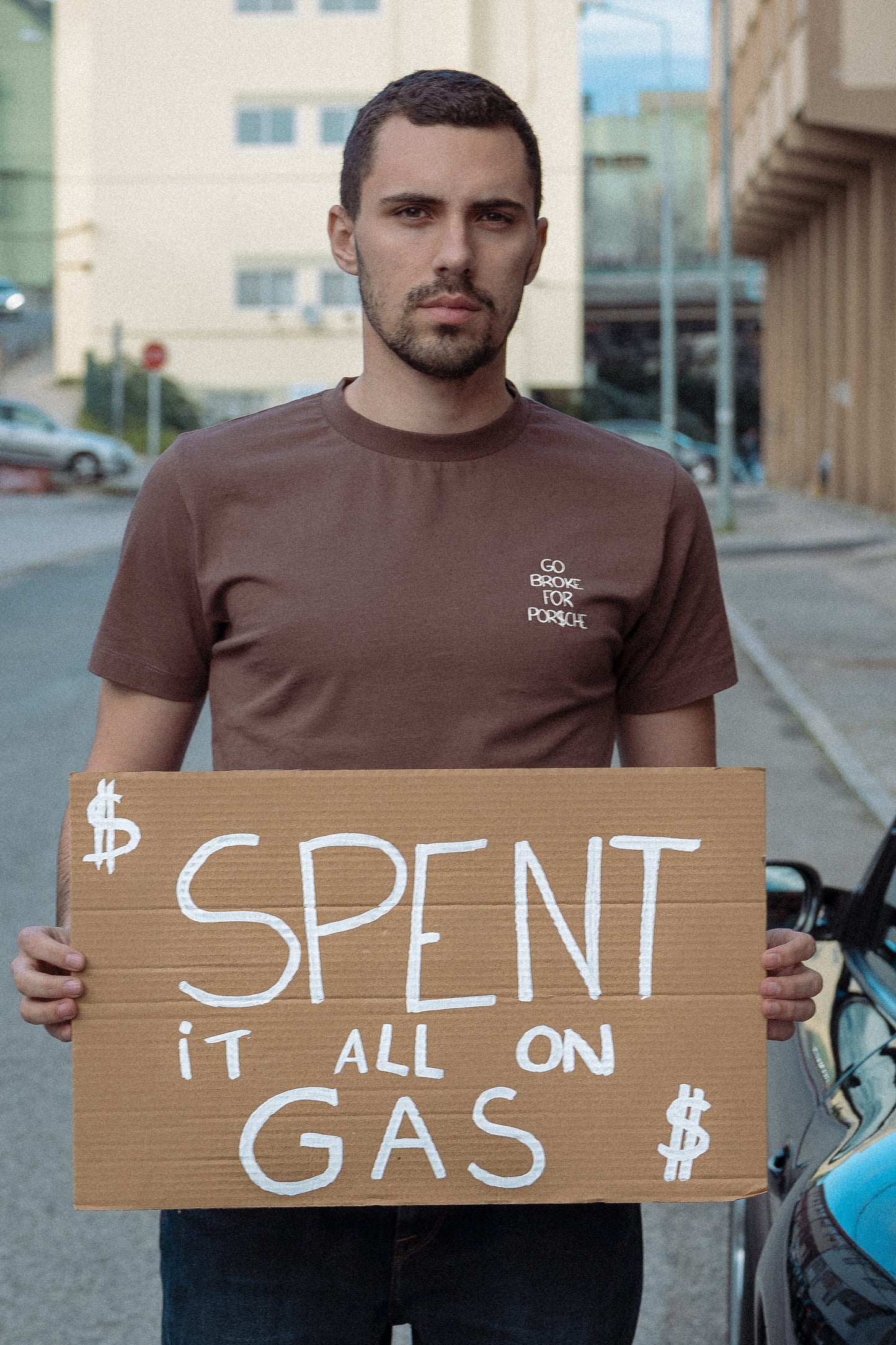 T-Shirt "Go Broke For Porsche"