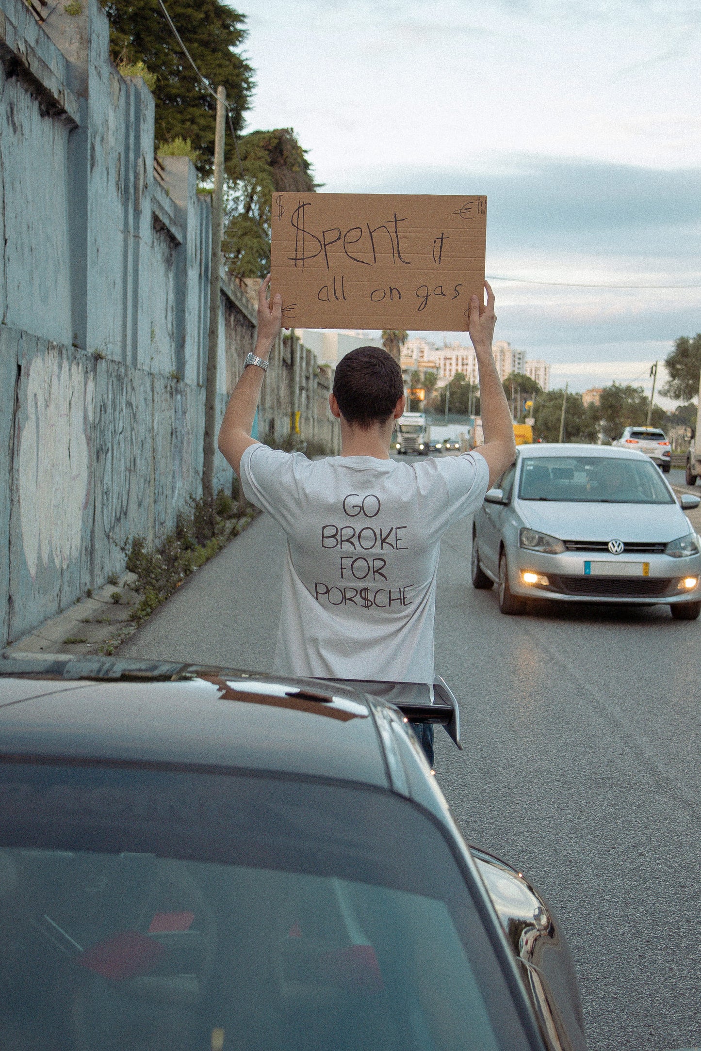 T-Shirt "Go Broke For Porsche"